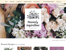Tablet Screenshot of heavenlyinspirationsflowers.com